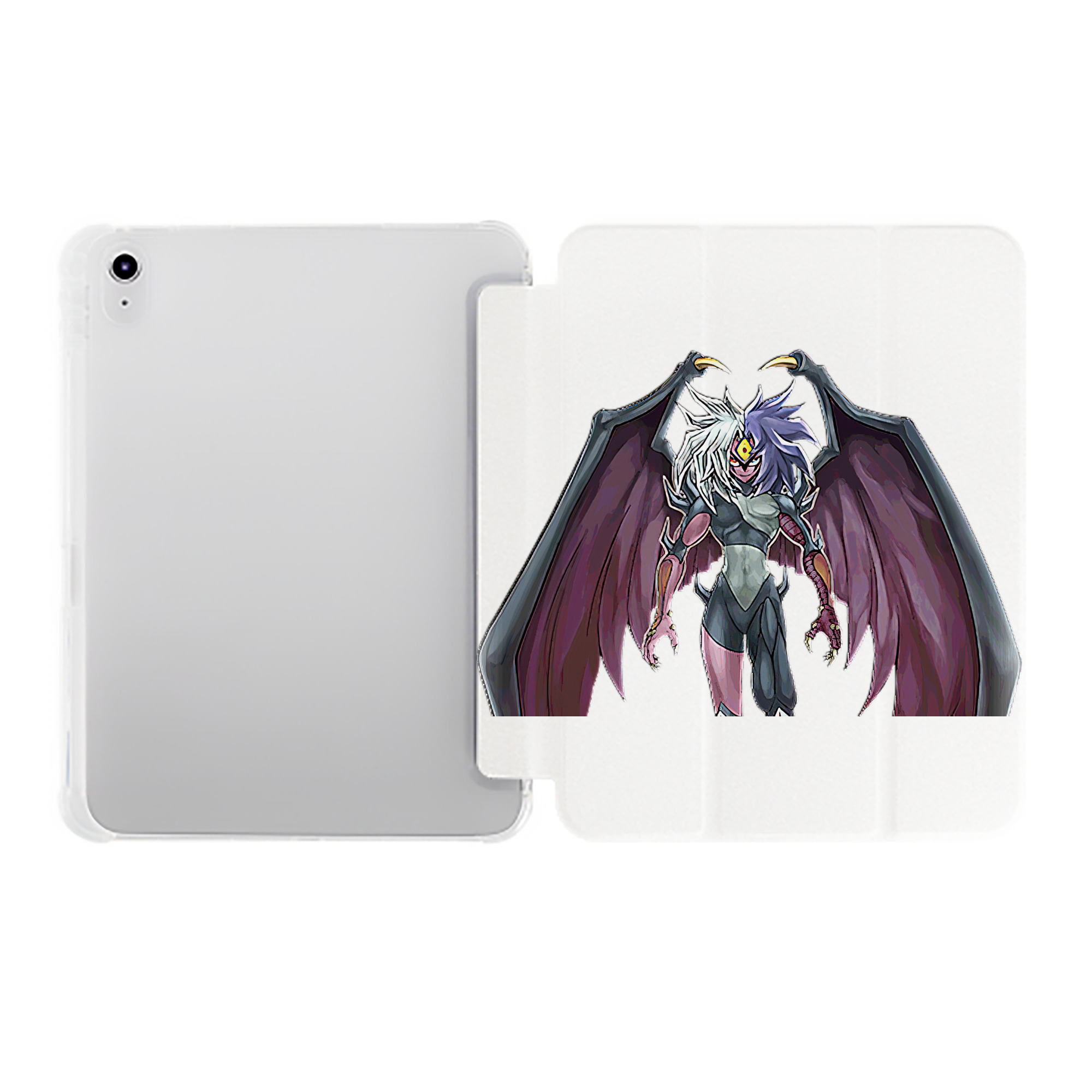 （画像用） 遊☆戯☆王 Yu-Gi-Oh! IPad ケース ペン収納付き 三つ折りスタンド PUレザー×シリコン 対応機種9.5/10.5/10.9インチ